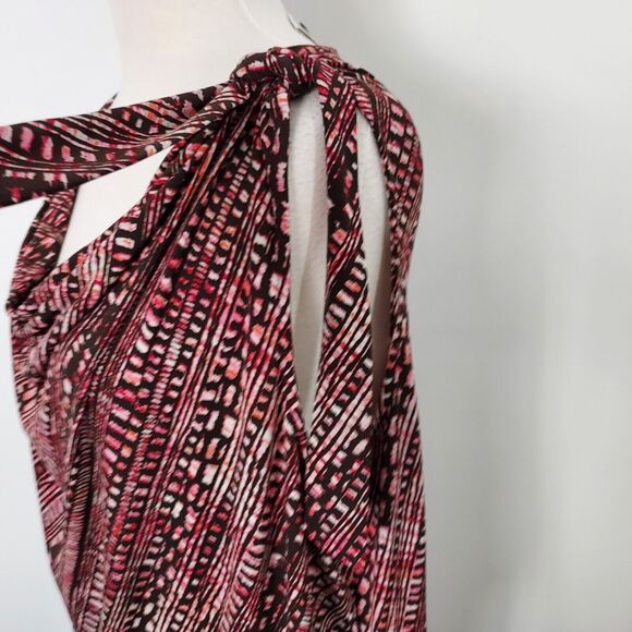 Merona Shirt Top Cowl Neck Womens Plus Size 3X Sleeveless Flowy Brown Pink - Picture 4 of 11